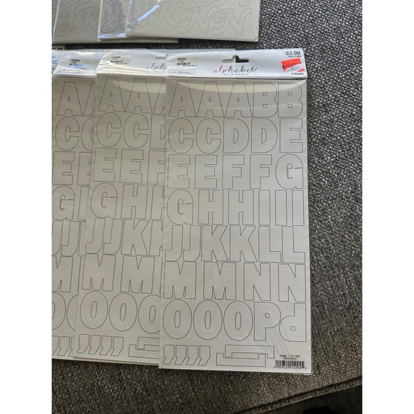 Paper Studio Alphabet Stickers Large Font Crafting ScrapbkingLetters set of 11 - Picture 2 of 6